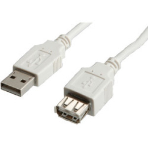 Kabel USB2.0 produžni,  A-A M/F, 1.8m, bež 